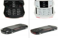 Mini GSM Porte-clé voiture F8 tout métal double SIM camera